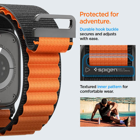 Spigen רצועת שעון WBF1 ל-Apple Watch – תואמת Ultra 3/2/1 (49mm), Series 11/10 (46mm), 9/8/7 (45mm), 6/5/4 (44mm)